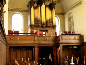 The instrument is a Harris and Byfield organ.